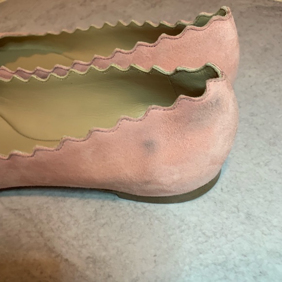 NWT Chloe Lauren Scalloped Pink Flats size 39 - Picture 4 of 7